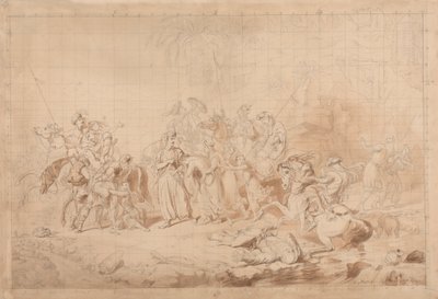Banditti do Curdistão Assistir as Georgianas em Surpreender e Transportar as Mulheres Circassianas de Sir George Hayter