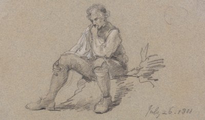 Homem sentado de Sir George Howland Beaumont seventh Baronet