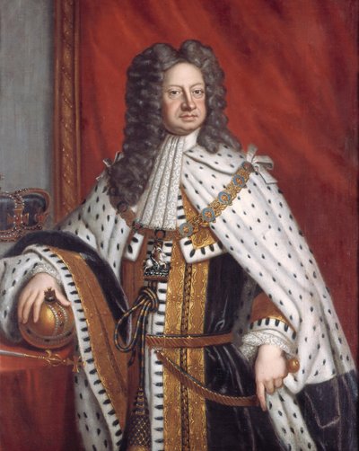 Retrato de George I em Unção Robe de Sir Gotfrey Kneller