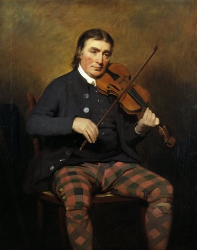 Retrato do violinista e compositor Niel Gow 1727-1807, 1787 de Sir Henry Raeburn