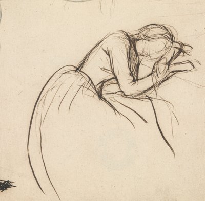 Uma mulher curvada em luto de Sir John Everett Millais