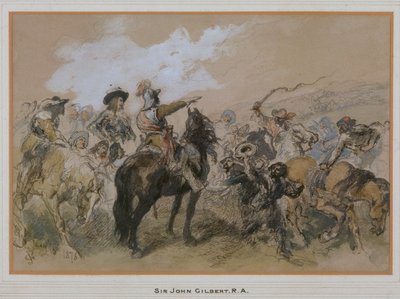 Cavaleiros na época de Carlos I, 1876 de Sir John Gilbert