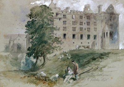 Castelo de Linlithgow, West Lothian, Escócia, 1845 de Sir John Gilbert