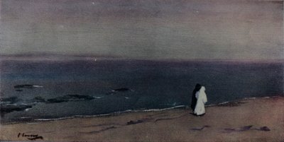 O litoral, luar, c1908 de Sir John Lavery