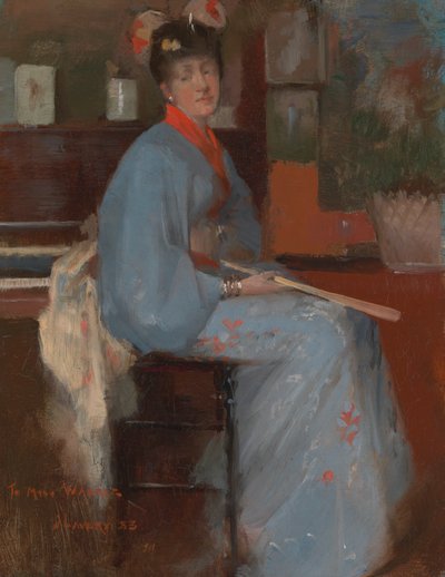 Mulher em vestido japonês de Sir John Lavery
