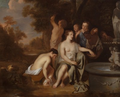Diana e as suas ninfas numa fonte de Sir Peter Lely