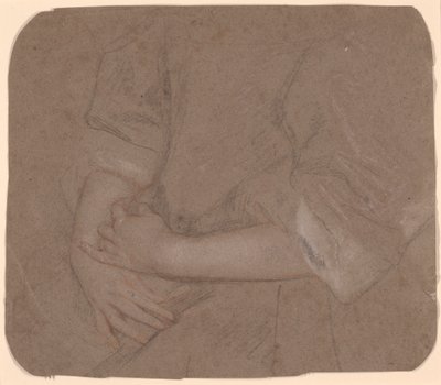 Desenho das mãos de Sir Peter Lely