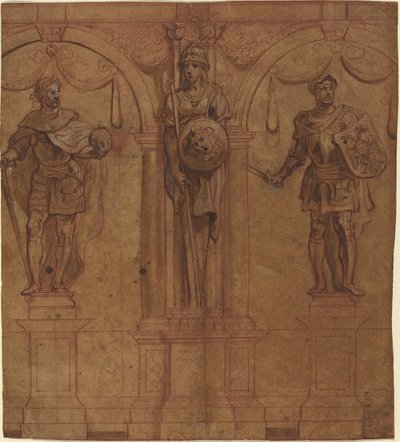 Rudolf I e Albert I com Pallas de Sir Peter Paul Rubens and Theodoor van Thulden