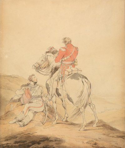 Um Oficial Britânico do Pessoal e um Oficial de Hussardos de Sir Robert Kerr Porter