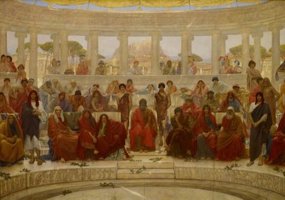 Uma audiência em Atenas durante [a representação de] 