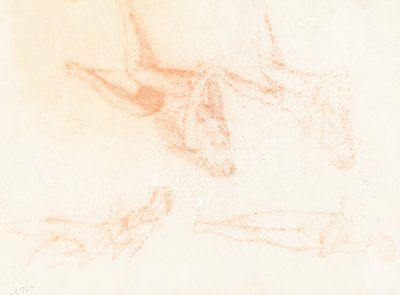 Estudos para "As Virgens Sábias e Tolas" [reto] de Sir William Blake Richmond