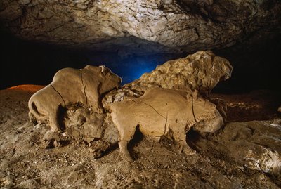 Os Bisontes de Barro de Le Tuc d