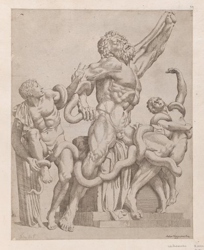 Espelho da magnificência romana: Laocoonte, 1561., 1561 de Sisto Badalocchio