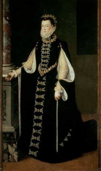 Isabel de Valois, Rainha da Espanha (1545-68), esposa do Rei Filipe II da Espanha (1556-98) de Sofonisba Anguissola
