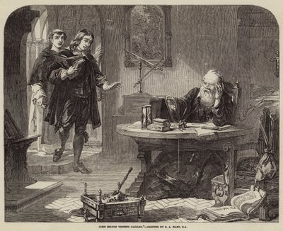 John Milton visitando o Galileo de Solomon Alexander Hart