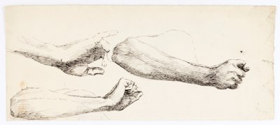 Estudos de três braços de Solon H. Borglum