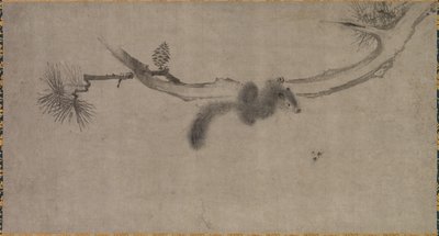 Esquilo em um galho de pinheiro, 1500. de Song Tian