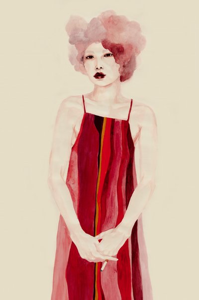 Retrato de Vestido Vermelho de Sophia Novosel
