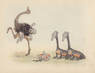 Ilustração para "Little Twin Dragons" de S Rosamond Praeger (litografia a cores) de Sophia Rosamond Praeger
