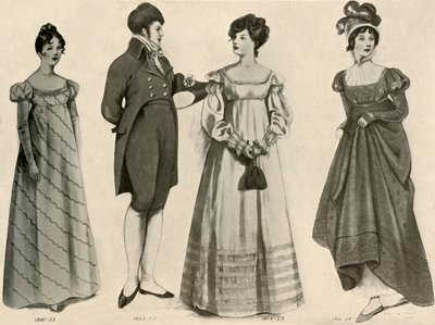 Roupas de 1800-1808, 1903, 1937. de Sophie B. Steel