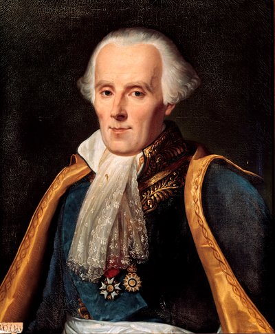 Retrato de Pierre Simon, Marquês de Laplace, Matemático e Astrônomo (1745-1827) Pintura de Madame Feytaud de Sophie Feytaud