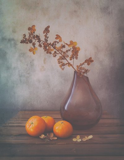 Natureza morta com tangerinas quentes de Sophie Pan