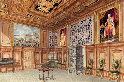 O salão de coroação no Palácio de Laxenburg perto de Viena de Sotira