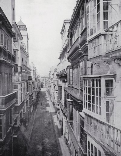 Calle Ancha, Cádis (fotografia a preto e branco) de Spanish Photographer