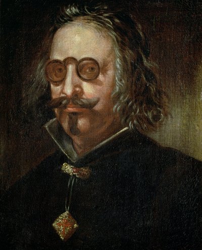 131-0795082 Retrato de Francisco de Quevedo y Villegas (1580-1645) (óleo sobre tela) de Spanish School