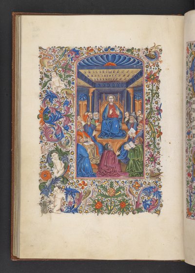 Adicionar MS 50004 f.53v Cristo entre os Doutores, de um 