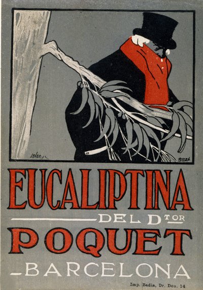 Publicidade do medicamento para o frio Eucaliptina, Espanha 1924. de Spanish School