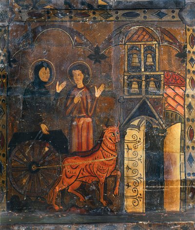 Altar de San Jaime de Frontanya, detalhe, final do século 13 - início do século 14 (tempera sobre madeira) de Spanish School