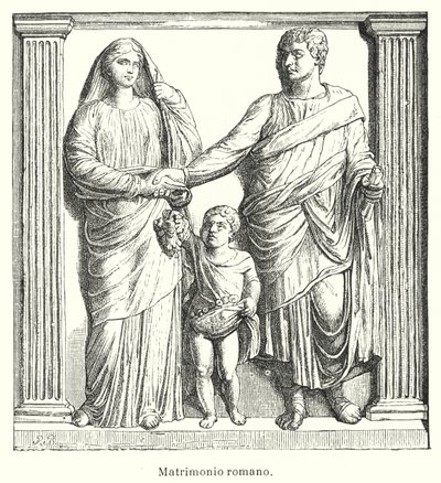 Casamento romano antigo (litho) de Spanish School