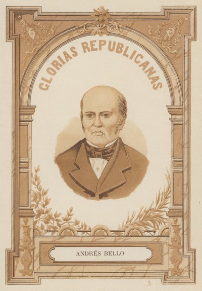 Andres Bello, humanista venezuelano, político; filósofo e poeta de Spanish School