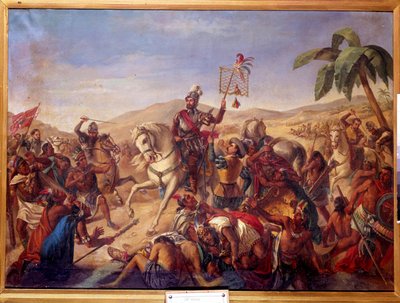 Batalha de Otumba em 7 de julho de Spanish School
