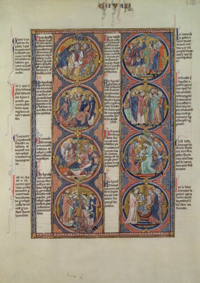 Biblia Moralizada de San Luis, Tome II, 7v  de Spanish School