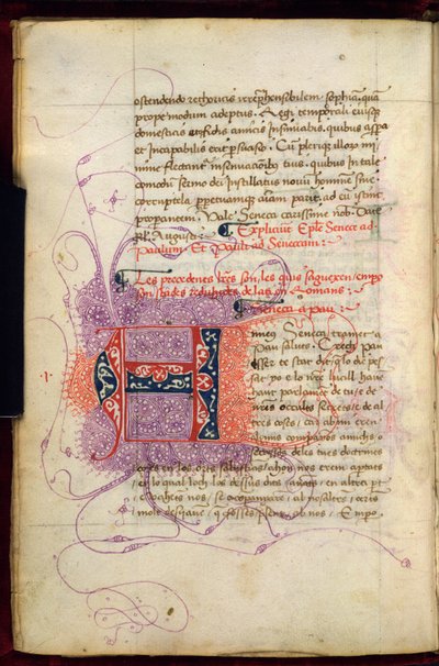 Burney 252, f. 4v, inicial de quebra-cabeça 