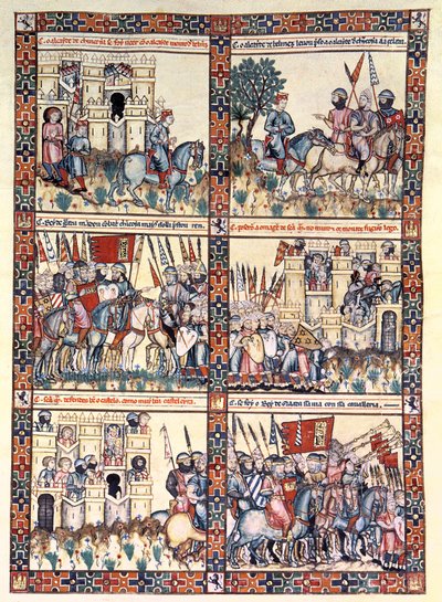 Cantiga 187, uma das 420 composições musicais narrando os milagres da Virgem, escrita em galego para Alfonso X 
