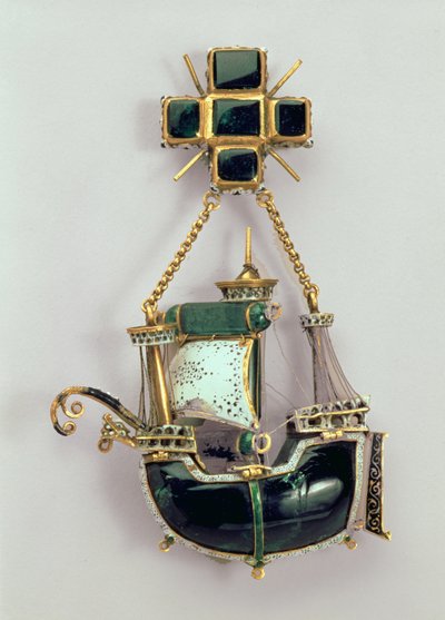 Pingente de caravela, de 1580 a 90 de Spanish School
