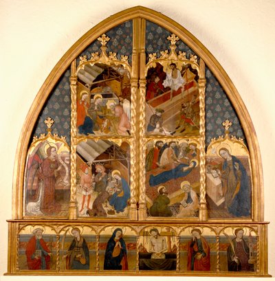 Retábulo Catalão, 145080 (tempera e folha de ouro no painel) de Spanish School