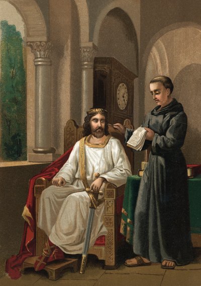 Charlemagne e Alcuíno de Spanish School
