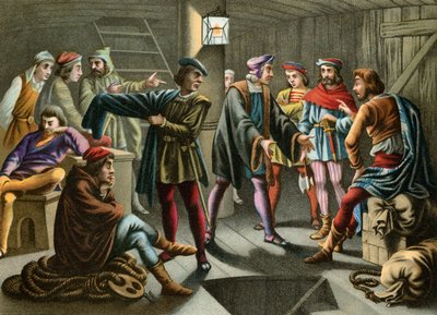 Columbus acalma uma trama de cerveja a bordo de Spanish School