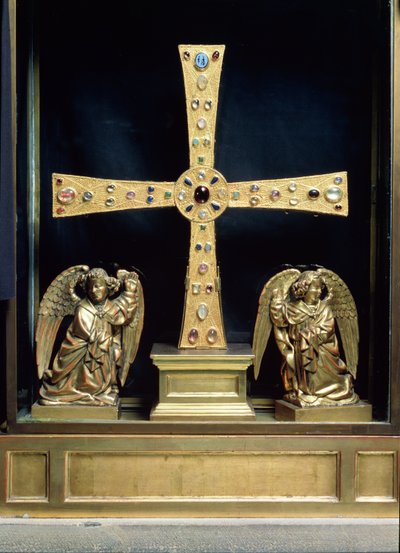 Cruz dos anjos (ouro e pedras preciosas) de Spanish School