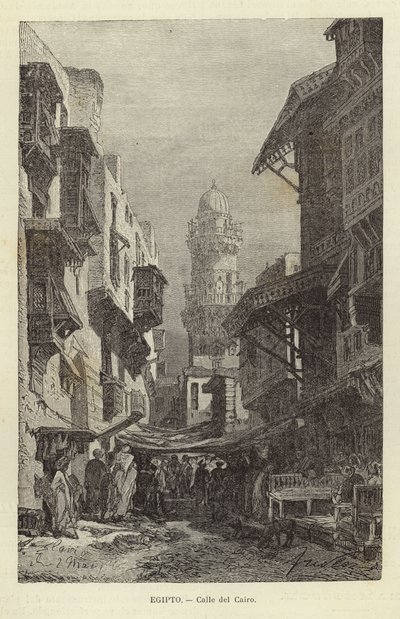 Egito - rua no Cairo de Spanish School