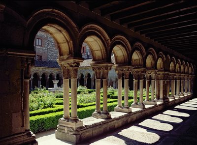 Claustro de jardim no mosteiro de Las Huelgas, c.1180 de Spanish School