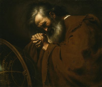 Heráclito, o Filósofo Chorão, c.1630 de Spanish School