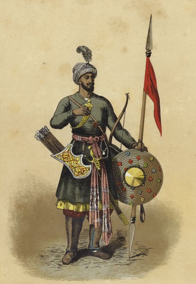 Guerreiro indiano, século 15 de Spanish School