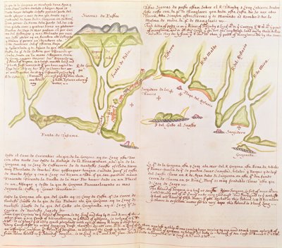 Ilha de Gallo, Equador, c.1530-41 (vellum) de Spanish School