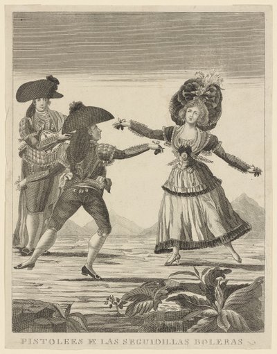 Pistolees e las sequidillas boleras, c.1790-99 de Spanish School