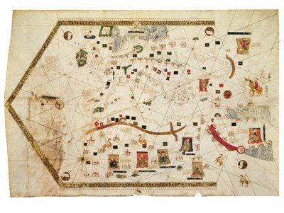 Portolan Gráfico de Gabriel de Vallseca de Spanish School